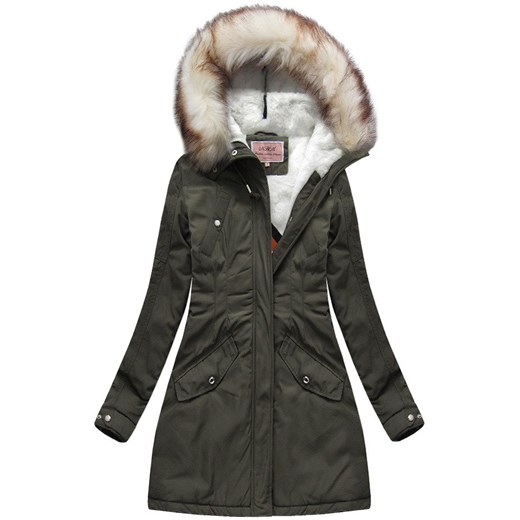 CIEPŁA KURTKA ZIMOWA KHAKI (W170) Mhm M (38) goodlookin.pl