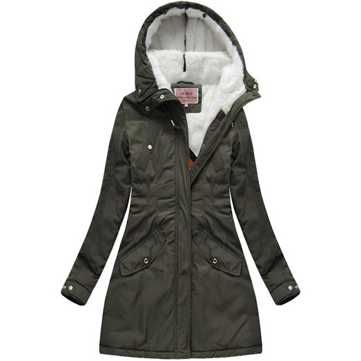 CIEPŁA KURTKA ZIMOWA KHAKI (W170) Mhm L (40) goodlookin.pl