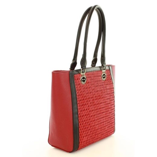 MONNARI Klasyczna torebka shopper bag czerwony Monnari czerwony One Size merg.pl