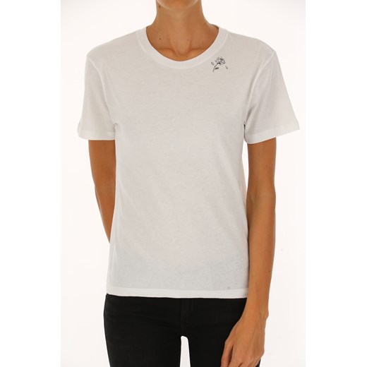 Yves Saint Laurent Koszulka dla Kobiet, Biały, Bawełna, 2019, 38 40 42 44  Yves Saint Laurent 38 RAFFAELLO NETWORK