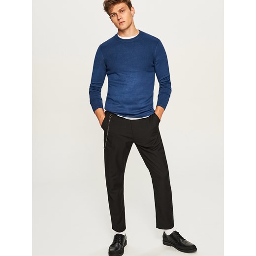 Reserved - Sweter ze ściągaczową górą - Niebieski