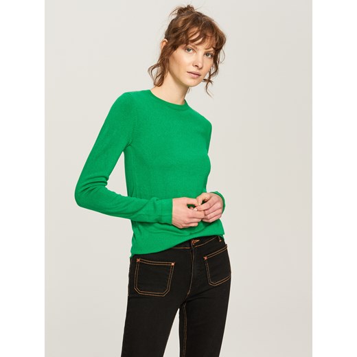 Reserved - Dopasowany sweter - Zielony