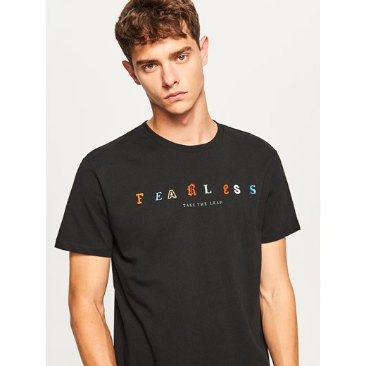 Reserved - T-shirt Fearless - Czarny