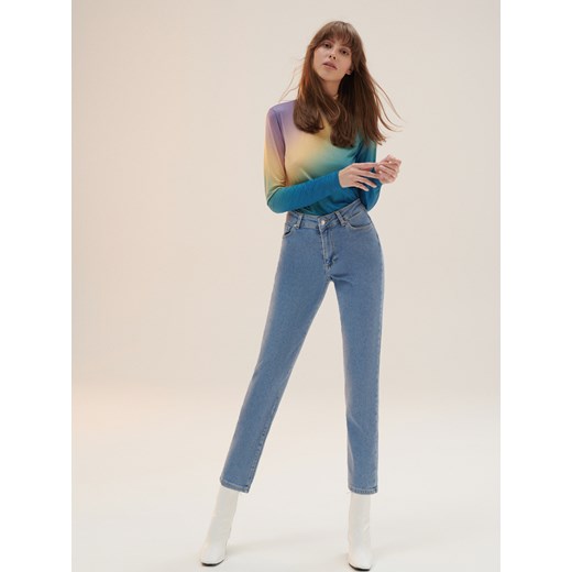 Reserved - Jeansy typu slim straight - Niebieski
