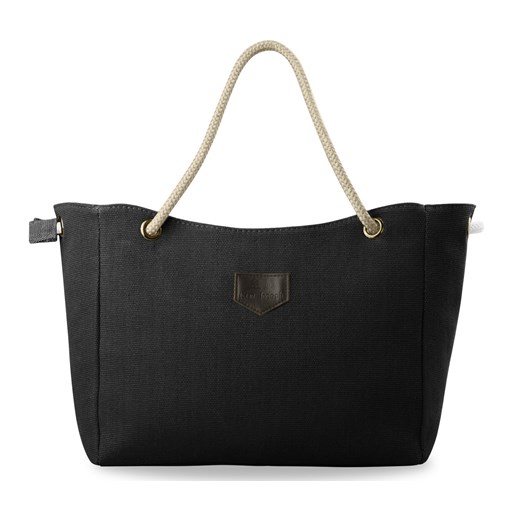 Eko torba torebka damska łódka shopperbag płócienna - czarna