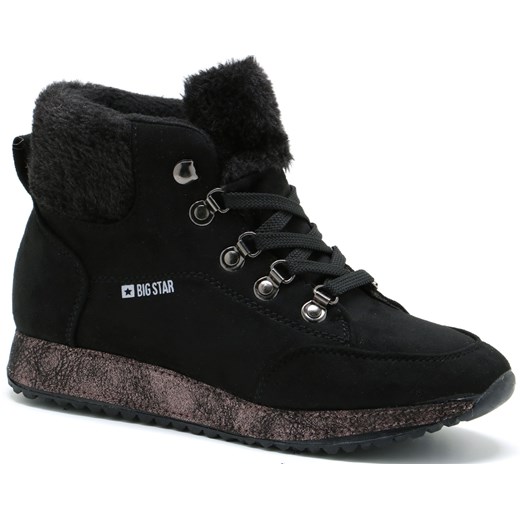 Sneakersy damskie Big Star sznurowane na platformie na zimę 