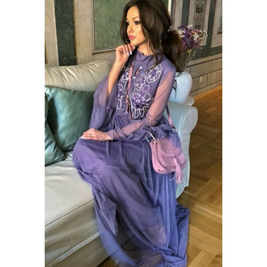 Sukienka Lace&Beads Fer Maxi Violet UK8/UE36/S violet
