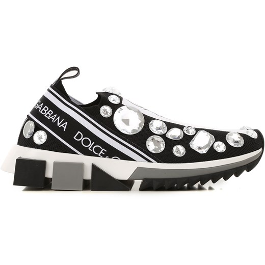 Dolce & Gabbana buty sportowe damskie z tkaniny gładkie 