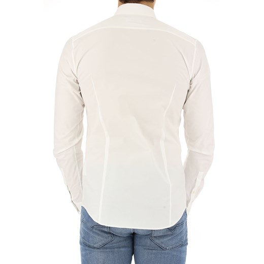 Biała koszula męska Jil Sander bawełniana bez wzorów z klasycznym kołnierzykiem 