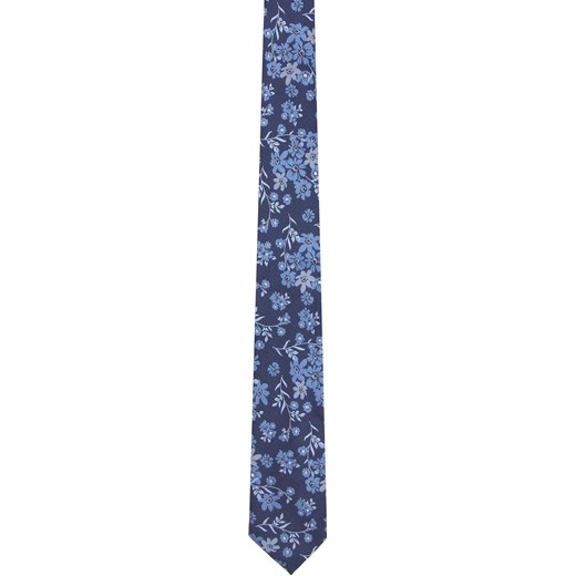 Krawat niebieski Recman w kwiaty 