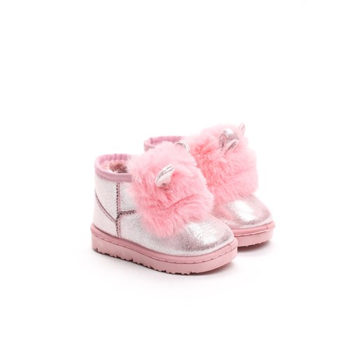 Różowe buty zimowe dziecięce Multu śniegowce 