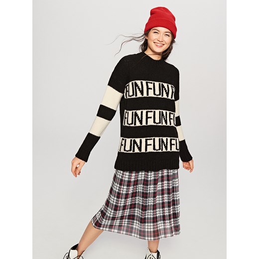 Reserved - Długi sweter oversize - Czarny