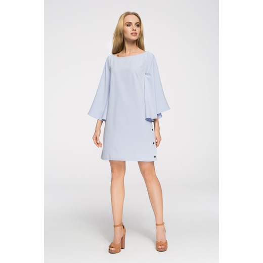 Sukienka nietoperz oversize - błękitna