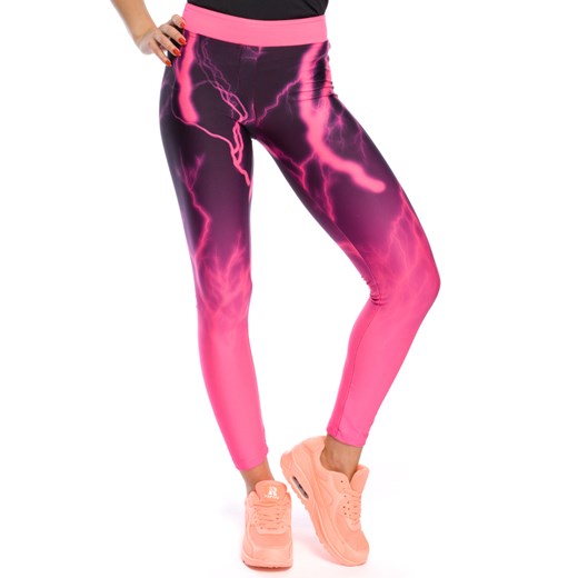 Elastyczne neonowe legginsy