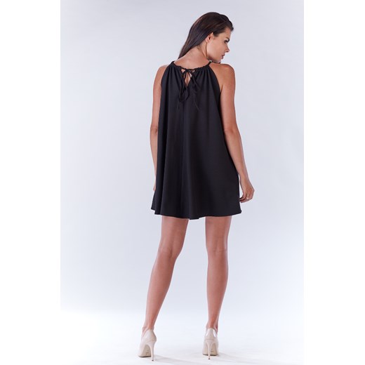 CM3277 Krótka sukienka na ramiączkach - czarna