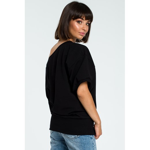 Bluza oversize z rękawem kimono - czarna