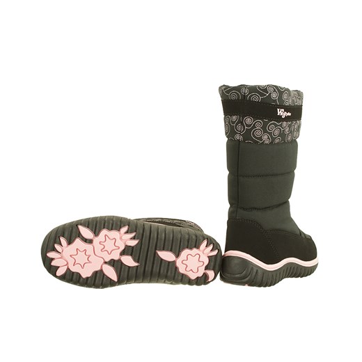 Wojtyłko buty zimowe dziecięce czarne śniegowce 