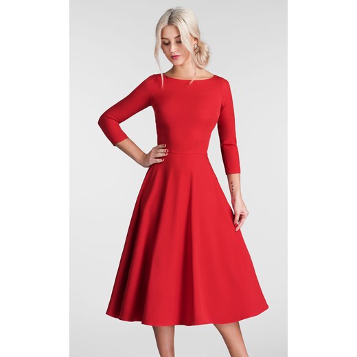 Sukienka Livia Clue bez wzorów midi czerwona 