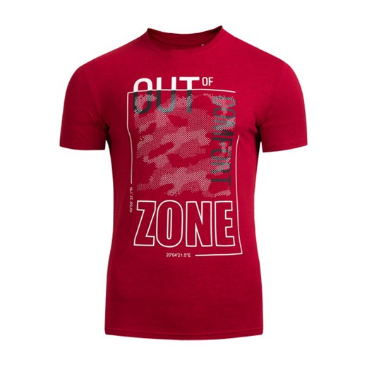 Koszulka sportowa czerwona Outhorn z napisami 