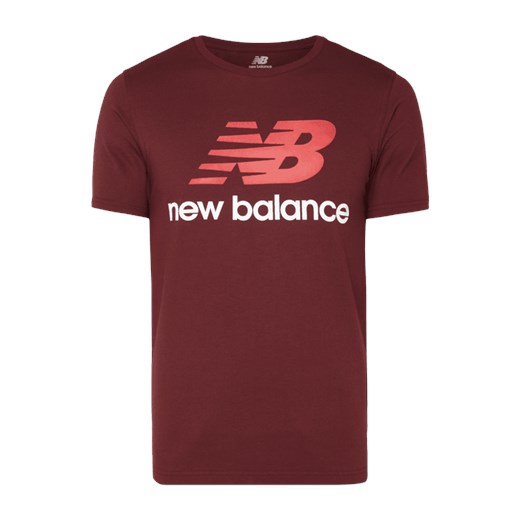 T-shirt męski czerwony New Balance z krótkimi rękawami 