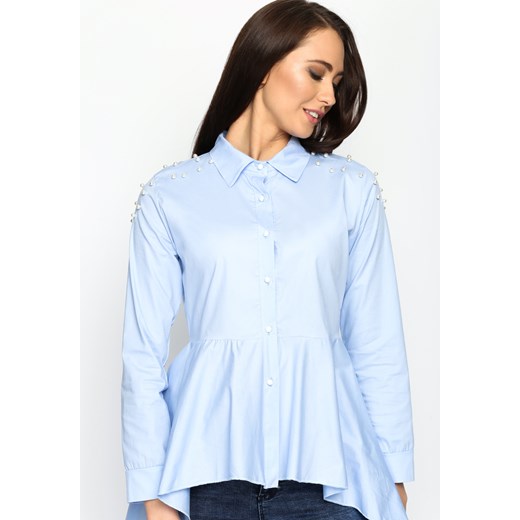 Niebieska Koszula Shirt Dress