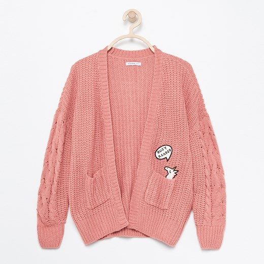 Reserved - Sweter z naszywką - Różowy Reserved  146 