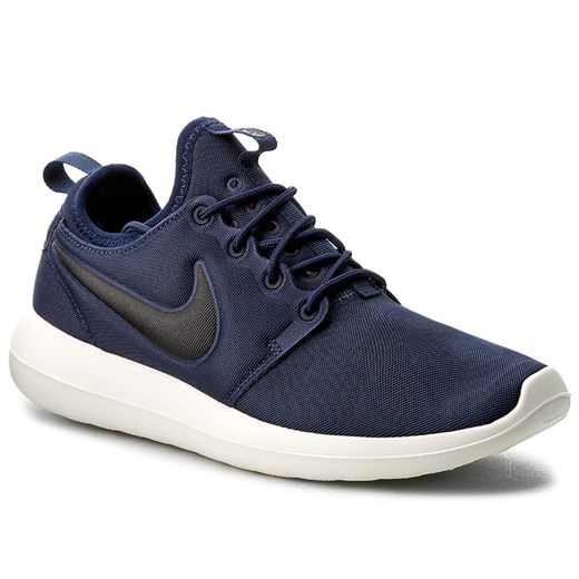 Niebieskie buty sportowe męskie Nike roshe sznurowane 