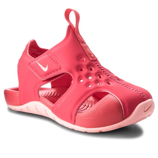 Różowe sandały dziecięce Nike z tworzywa sztucznego bez wzorów 