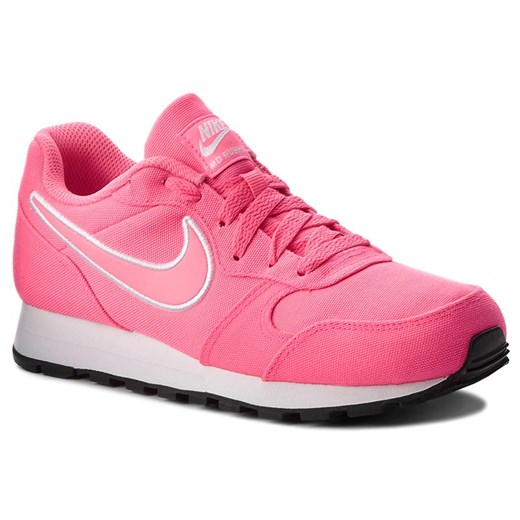 Buty sportowe damskie Nike md runner bez wzorów płaskie sznurowane 