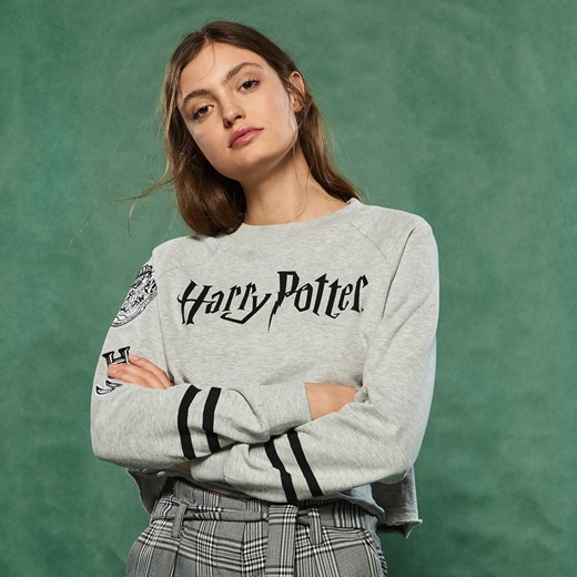 Sinsay - Bluza z nadrukiem Harry Potter - Jasny szar