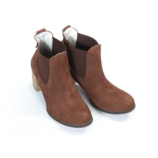 botki - skóra naturalna - model 455 - kolor brązowy przecierka Zapato  40 zapato.com.pl