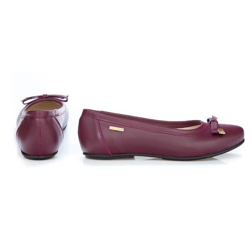 balerinki - skóra naturalna - model 012 - kolor bordowy  Zapato 38 zapato.com.pl