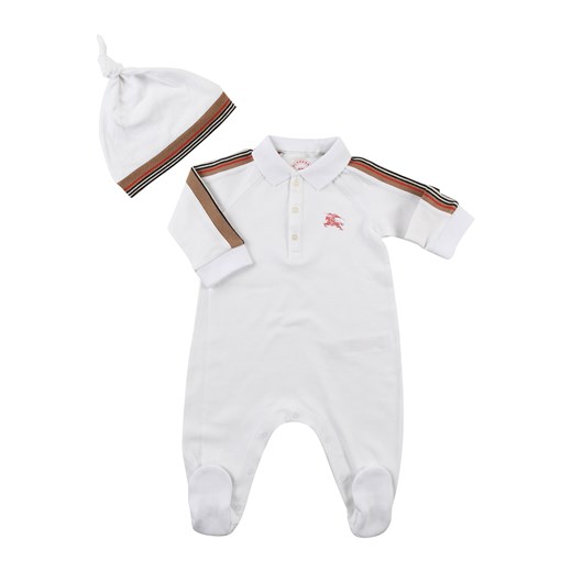 Biała odzież dla niemowląt Burberry bawełniana 