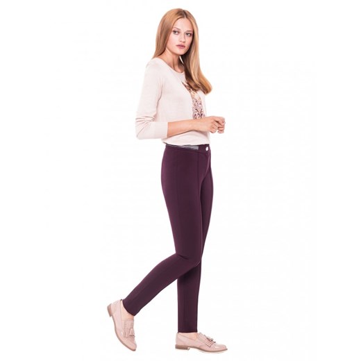 Tkaninowe fioletowe spodnie w kant L'AF RIANA L’af  40 Eye For Fashion