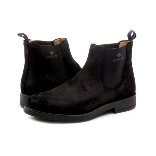 Buty zimowe męskie Gant czarne bez zapięcia casualowe z tworzywa sztucznego 