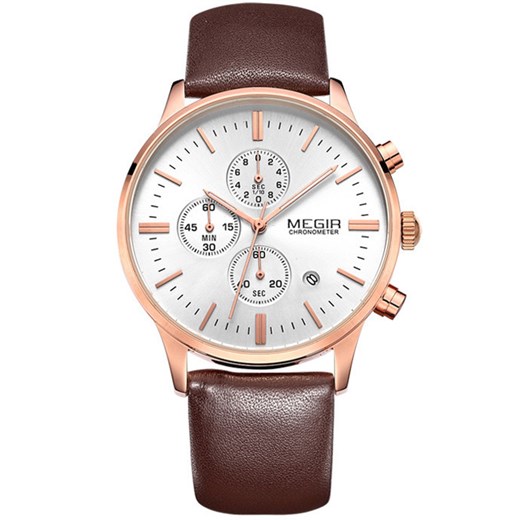 Zegarek męski MEGIR - BOERG - CHRONOGRAF 1C+ PUDEŁKO