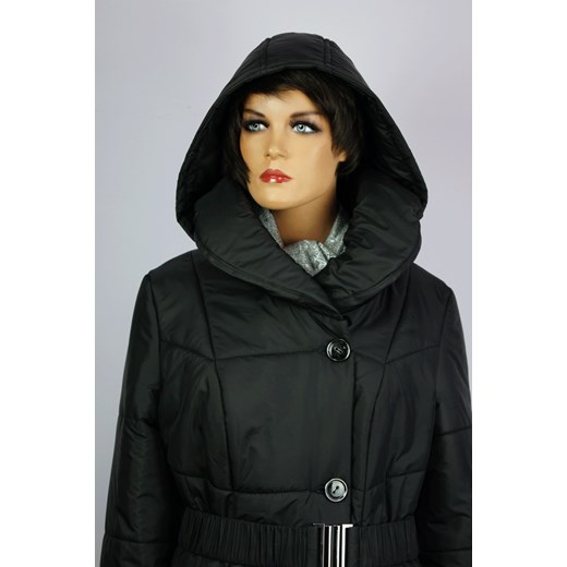 Plaszcz damski (zimowy) pikowanka ARA - kolor czarny