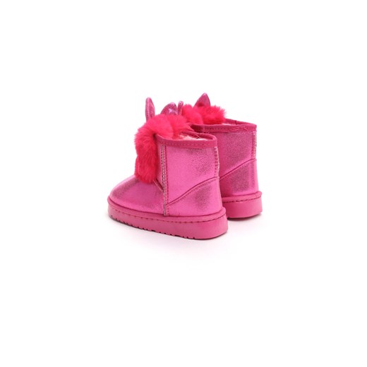 Buty zimowe dziecięce Multu śniegowce bez zapięcia ze skóry ekologicznej 