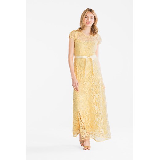 C&A Sukienka o kroju linii A-uroczysty styl, żółty, Rozmiar: 36