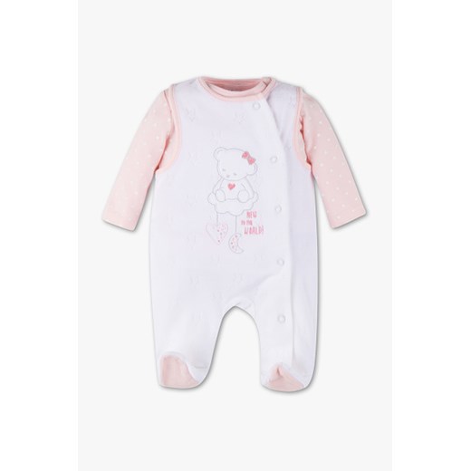 C&A Piżama niemowlęca – bawełna ekologiczna – 2 części, Biały, Rozmiar: 62