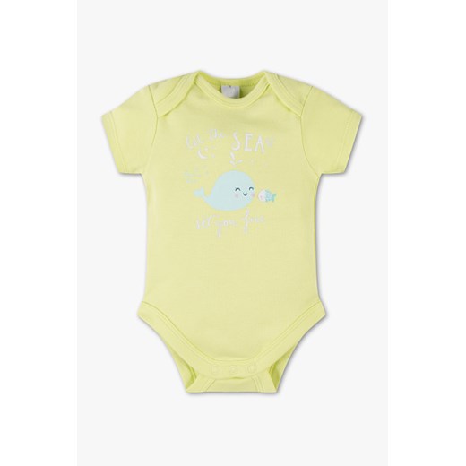 C&A Body niemowlęce – bawełna ekologiczna, żółty, Rozmiar: 62
