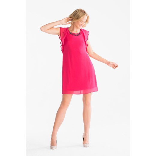 C&A Sukienka szyfonowa o kroju litery A-uroczysty styl, Różowy, Rozmiar: 38