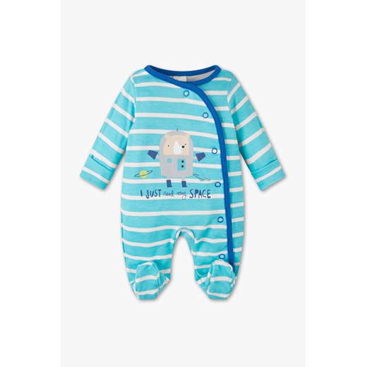 C&A Piżama niemowlęca – bawełna bio – w paski, Biały, Rozmiar: 50