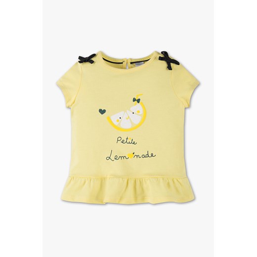 C&A Koszulka niemowlęca z krótkim rękawem – bawełna bio – z połyskiem, żółty, Rozmiar: 62