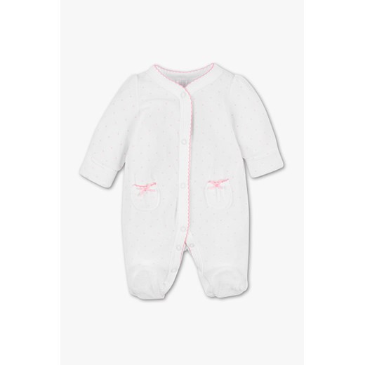 C&A Piżamka niemowlęca-bawełna bio, Biały, Rozmiar: 50