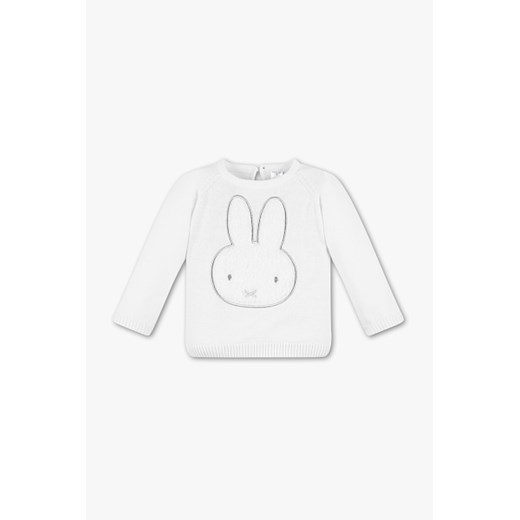 C&A Miffy – sweter niemowlęcy – bawełna bio – z połyskiem, Biały, Rozmiar: 86