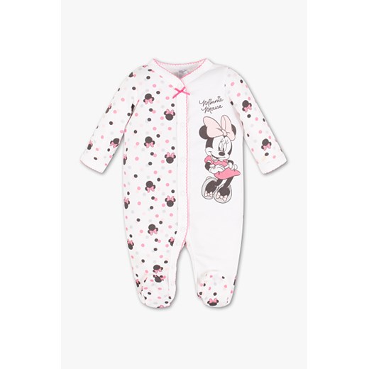 C&A Myszka Minnie – Piżama niemowlęca – bawełna bio – w kropki, Biały, Rozmiar: 62
