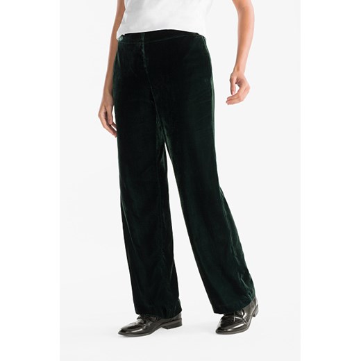 C&A Spodnie z aksamitu – efekt połysku, Zielony, Rozmiar: 38