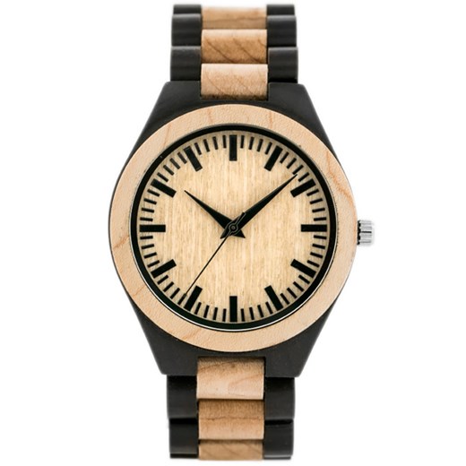 Drewniany zegarek (zx051a) - Brązowy || Czarny