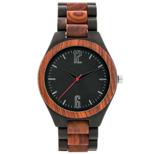 Drewniany zegarek (zx051b) - Czarny || Brązowy